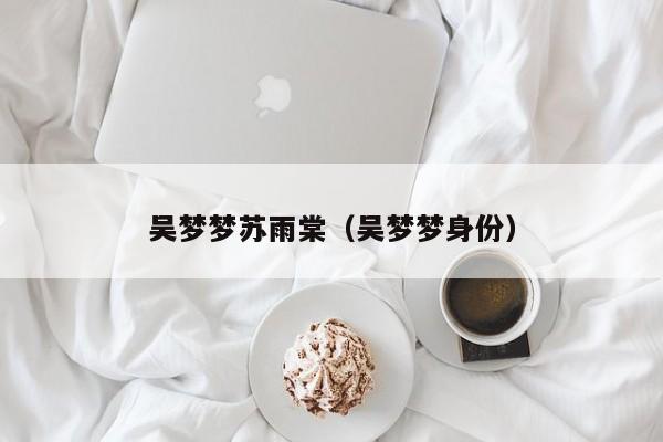 吴梦梦苏雨棠（吴梦梦身份）